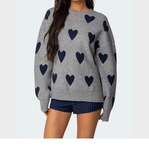 Edikted Big Heart Oversized Sweater